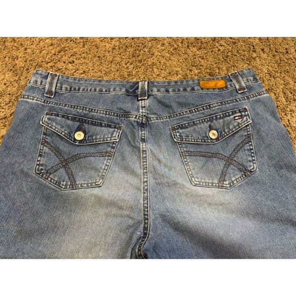 TOMMY HILFIGER Vintage Jean Denim Shorts 2000’s Y2k Beach Casual Vacation Sz 20 - Picture 7 of 12
